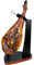 BlendNature Ham Stand 100% Vertical Cut Ideal for Narrow Countertops to Cut Ham or Shoulder Vertically-Nautical Wood- Includes Quality Ham Cover+Cutting Knife and Chaira
