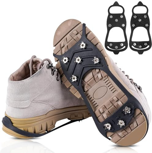 Schuhkrallen Spikes für Schuhe Winter Antirutsch Schuhspikes, Schuhgröße 35-38, Steigeisen für Bergschuhe,Grödel für Wanderschuhe Schuhe Spikes Glatteis für Damen Und Herren Schuhabdeckung