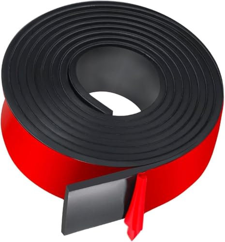 Bande en caoutchouc autocollante 40 mm (l) x 2 mm (D) x 300 cm (L) - Plaque en caoutchouc néoprène, profilé en caoutchouc plein, pour joints de bricolage, couverture, protection des revêtements de