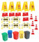 Abaodam 4 Set Modello di Trasporto Giocattolo Stradale jugetes para Niños segnaletica Stradale Traffico Giocattolo di Stradale di Simulazione Cartello Stradale plastica