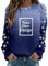 Personalised Christmas Long Sleeve Womens Printed T Shirt Custom Tee Shirts
