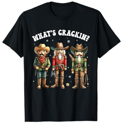 What’s Crackin Nutcracker Cowboy Christmas Pajama Holiday T-Shirt