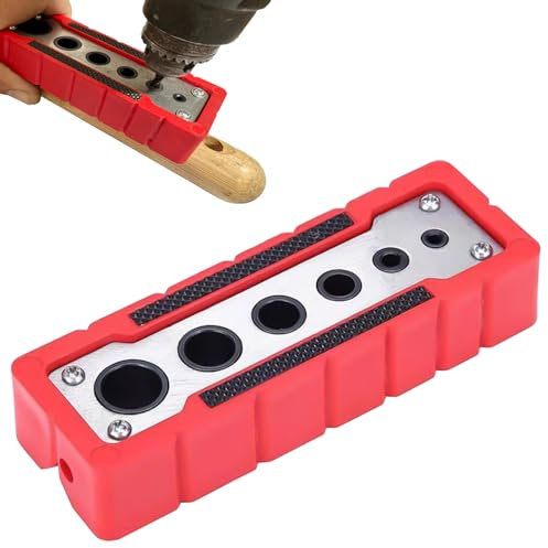 Drill Guide Drill Hole Locator, 2/4/6/8/10/12mm Drill Block Accessories, High Precision Portable Drilling Guide Woodworking Locator for Precise & Straight Drilling in DIY Carpentry Projects