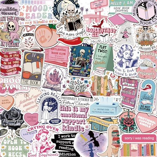 150 adesivi per libri romantici per Kindle, adesivi olografici in vinile glitterati per lettura di laptop, lettori di ebook, bottiglie d'acqua, diari, album di ritagli, impermeabili