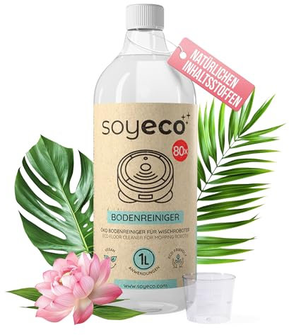 SOYECO Reinigungsmittel Konzentrat für Wischroboter – 1L Ökologischer Bodenreiniger für Reinigungsstation – Low Foam, biologisch abbaubar, kompatibel mit Roborock, Dreame & mehr
