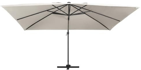 Genérico Parasol cantilever lumières LED et poteau aluminium 4 x 3 m, wenjingqi-47004