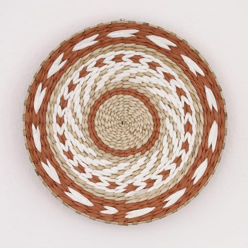 DECCARO Cesta de pared Boho naranja, grande