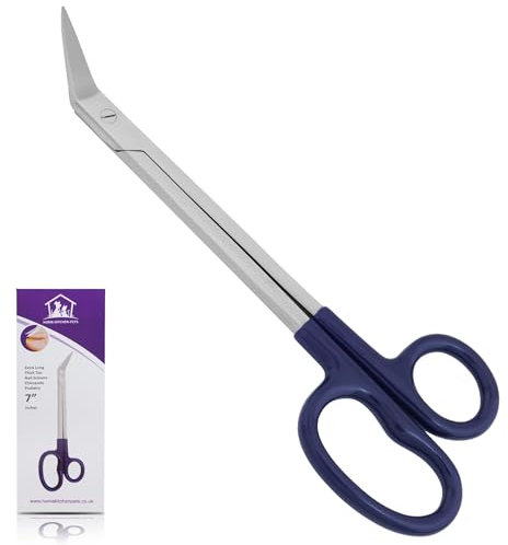 Ciseaux à ongles d'orteils à manche extra long pour ongles épais – Coupe-ongles en acier inoxydable robuste – Ensemble de manucure idéal pour homme et femme