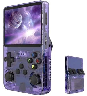 R36S Retro Handheld Video Game Console, 64G (Purple)