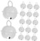 Gatuida 50pezzi Mini Campanellini Colorati Metallo Confezione Per Decorazioni Natalizie Fai Da Te e Gioielli Campane Jingle Bells Per e Bianco