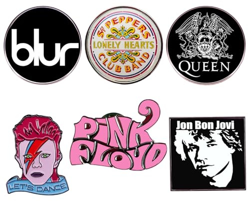 TYXHXTF Lot de 6 Punk Émail Broches, Rock Broche, Épingles à Dos en Émail, Broche Pin, pour Homme Femme pour Sac à Dos Vêtement