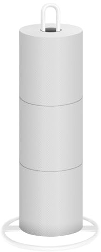 Toilet Paper Holder Stand, OBODING, White Freestanding Toilet Paper Holder for Storing 3 Rolls of Toilet Papers (White)