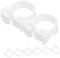 Ciieeo 10 Pièces Collier de Serrage pour Tuyau Lot de Nylon Blanc Aux Intempéries Fixation avec Structure Dentée pour Piscine et Applications Extérieures