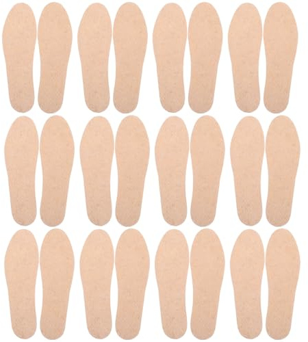 HIAKDOFT 40 Paare Einweg Herren Holzfaser Einlegesohlen Geruchshemmend Schweißabsorbierend Ultradünn Atmungsaktiv Rutschfest Ersatz-fußpolster für Sneaker Laufschuhe Beige