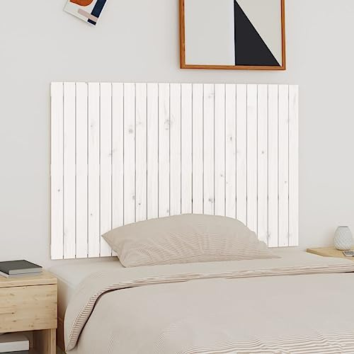 Owoxanthellate Wand-Kopfteil Weiß 140x90 cm aus Massivholz Kiefer Modernes Design für Boxspringbett ohne Kopfteil Schlafzimmer Deko