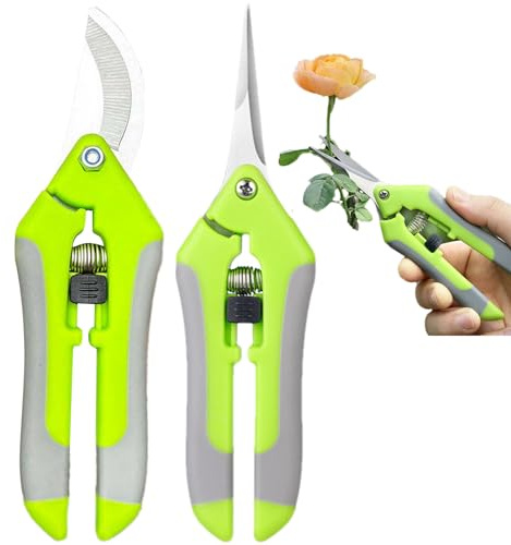 Secateurs, Set of 2 Manual Shears, Garden Scissors, for Orchard Farm Landscape Maintenance Backyard Greenhouse Indoor Kitchen Outdoor