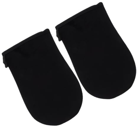 GALPADA 1 Paire D'applicateur de Bronzage en Peluche Noir, Moufles Doux et Imperméable, Protège la Peau, Facile à Utiliser pour Bronzage sans Soleil Corps