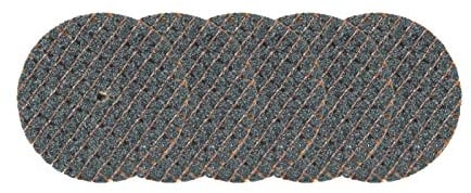 Dremel 426 Dischi rinforzati in fibra di vetro, 5 dischi da taglio per impieghi pesanti, Ø lama 32 mm, profondità taglio 14 mm per tagliare mattoni, metallo, marmo, plastica e altri materiali duri