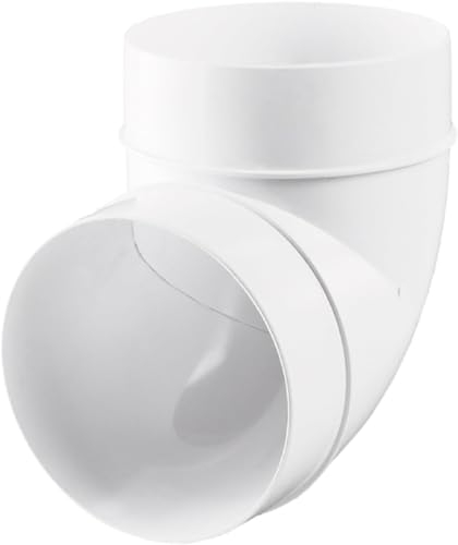 Rohrbogen 90 Grad Lüftungs Rundrohr Bogenverbinder für Rohre 150 mm PLASTIVENT Kunststoff Lüftungskanal 90° Segmentbogen für Rund Lüftungsrohre Belüftungsanlagen PVC Verbinder Ø150