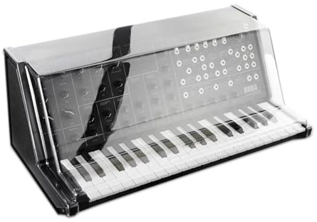 Decksaver Cover for Korg MS-20 mini - Super-Durable Polycarbonate Protective lid in Smoked Clear Colour, Made in The UK - The Producers' Choice for Unbeatable Protection