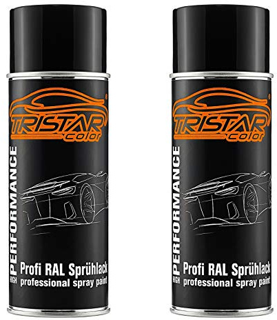 TRISTARcolor 2 x RAL 8003 Lehmbraun glänzend Lack Spraydose | Sprühdose 400 ml, schnelltrocknend
