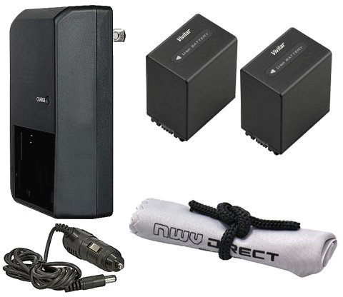 Digital Nc High Capacity Intelligent Batteries Compatible with Sony FDR-AX53 (2 Units) + AC/DC Travel Charger (Includes UK Plug)