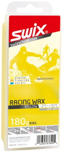 Swix Bio Degradable Ski/Snowboard Warmer Conditions Wax (180g Bar), Yellow, 7x3x2