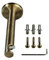 Liedeco Träger für Gardinenstangen 12 cm einläufig Landhaus, ø 16 mm, 1 Stk messing-antik