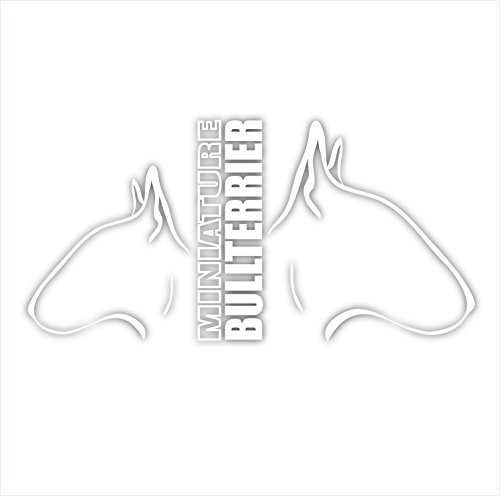 siviwonder Auto Aufkleber Mini Bullterrier/Bullterrier Profil Hundeaufkleber White