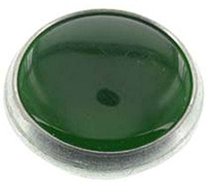 Kontrollglas Grün - PVC in Alueinfassung - für Ø16mm-Bohrung - passend für AWO, RT, BK, R35, Schwalbe KR51/1, Star, Habicht, Sperber