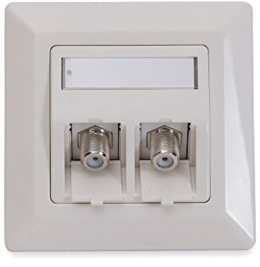 Logilink Set Keystone UNTERPUTZDOSE REINWEISS + 2 Module F-BUCHSE