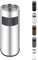 WELLGRO 2 in 1 Standaschenbecher & Mülleimer - Edelstahl, 24,5 x 60 cm (ØxH) - Farbe wählbar, Farbe:Silber