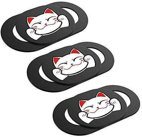 Laptop Webcam Cover,0.027in Ultra Thin Cute Cat Web Camera Cover Slide Camera Blocker Protect Privacy for Computer/Laptop/Desktop/PC/iMac/MacBook Pro/Mac Mini/Smartphone (3 Pack)