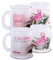 ROTPUNKT Milchglastasse mit Flamingo-Motiv | Handwäsche empfohlen | 300 ml Inhalt | großer Henkel (Motiv 2 und 4, Milchglas 2 Tassen)