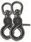 Ganzoo Scherenkarabiner-Haken mit Drehgelenk L: 60 mm, Schnappkarabiner für Hunde-Leine, 2 Stück, Wirbelkarabiner, Triggerhead für Paracord 550 Hundehalsband, legierter Stahl, Drehkopf, Farbe: Titan