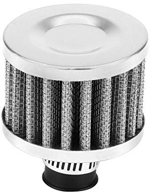 12 millimetri filtro aria auto filtro sfiato universale morsetto sul filtro di aspirazione aria fredda rotonda conica per carter scooter atv dirt bike pit bike (Argento)