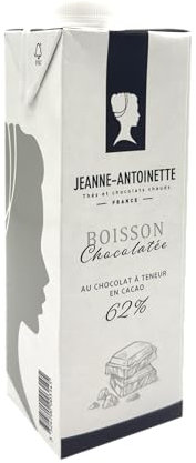 JEANNE ANTOINETTE - Chocolat Chaud - Prêt-à-Boire - 62% de Cacao - Lait Demi-Écrémé Français - Pointe de Chocolat Amer - Texture Onctueuse & Nappante - Idéal Hôtellerie & Restauration - 1 L