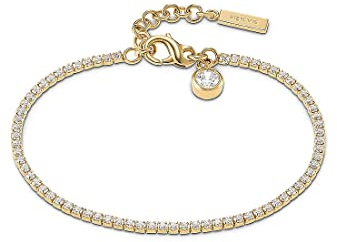 JETTE Damen-Armband 925er Silber 72 Zirkonia One Size Gold 32010172
