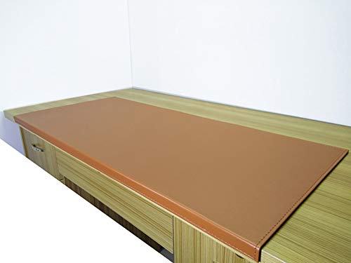 Multifunktionale Schreibtischunterlage mit Lippe Desktops Mate mit Kantenschutz, rutschfeste Maus-Tastatur-Pad, glattes Schreiben, Schreibunterlage für Büro und Zuhause, braun, 60 x 40 cm