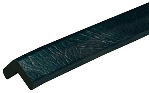 Betriebsausstattung24 Eckschutzprofil Typ H - schwarz - selbstklebend - Länge: 1,0 m