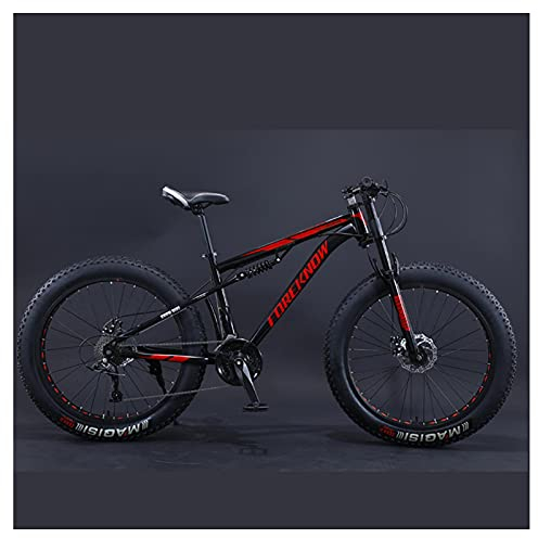 NENGGE 24 Zoll Mountainbike, Erwachsenen Jugend Hardtail MTB, Rahmen aus Kohlenstoffstahl, Großer Reifen Vollfederung Mountain Bike Herren Mädchen,Schwarz,30 Speed