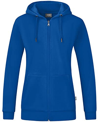JAKO Organic Kapuzenjacke Damen blau, 36 Damen