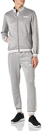 Lonsdale Herren Ashwell Trainingsanzug, Grey/White, S