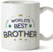 MUGFFINS Brother Mug - in English - World's Best - Funny Gift - Ceramic 11oz Mug