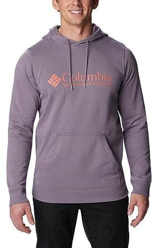 Columbia Basic II Hoodie Felpa con Cappuccio, Granito Viola/CSC Retro Logo, X-Small Uomo