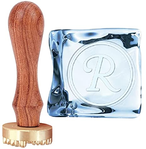 CRASPIRE Ice Stamp Letter R Cube Branding with Removable Brass Head & Wood Handle Vintage 1.1/'' for Cubes Cocktail Whiskey Mojito Drinks Bar Making DIY Crafting, DIY-CP0008-41R-US15