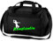 Sporttasche mit Namen Bedruckt für Kinder | Personalisierbar mit Motiv Handball | Reisetasche Duffle Bag für Mädchen und Jungen | Handballspieler Sport (schwarz)