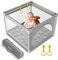 DJEDJEO Laufstall Baby, 90cm, Faltbar, Atmungsaktives Netz, Rutschfeste Basis, Schutzgitter für Kinder (0-6 Jahre)