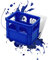 Batterie Bier Kasten Batteriekasten Batteriekiste Batteriebox Aufbewahrungsbox Minikiste Minibox für Aufbewahrung von Batterien AA, AAA, 9V, Leerkiste - 3D gedruckt (Leer, Blau)