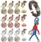 UNICRAFTALE 24 Stück 3 Farben Legierung Perlen Knöpfe EDC Kordel Lanyard Armband Schlüsselanhänger Perlen Schild Knöpfe Spartan Helm Europäisch Für Haarflechten Armband Schmuckherstellung